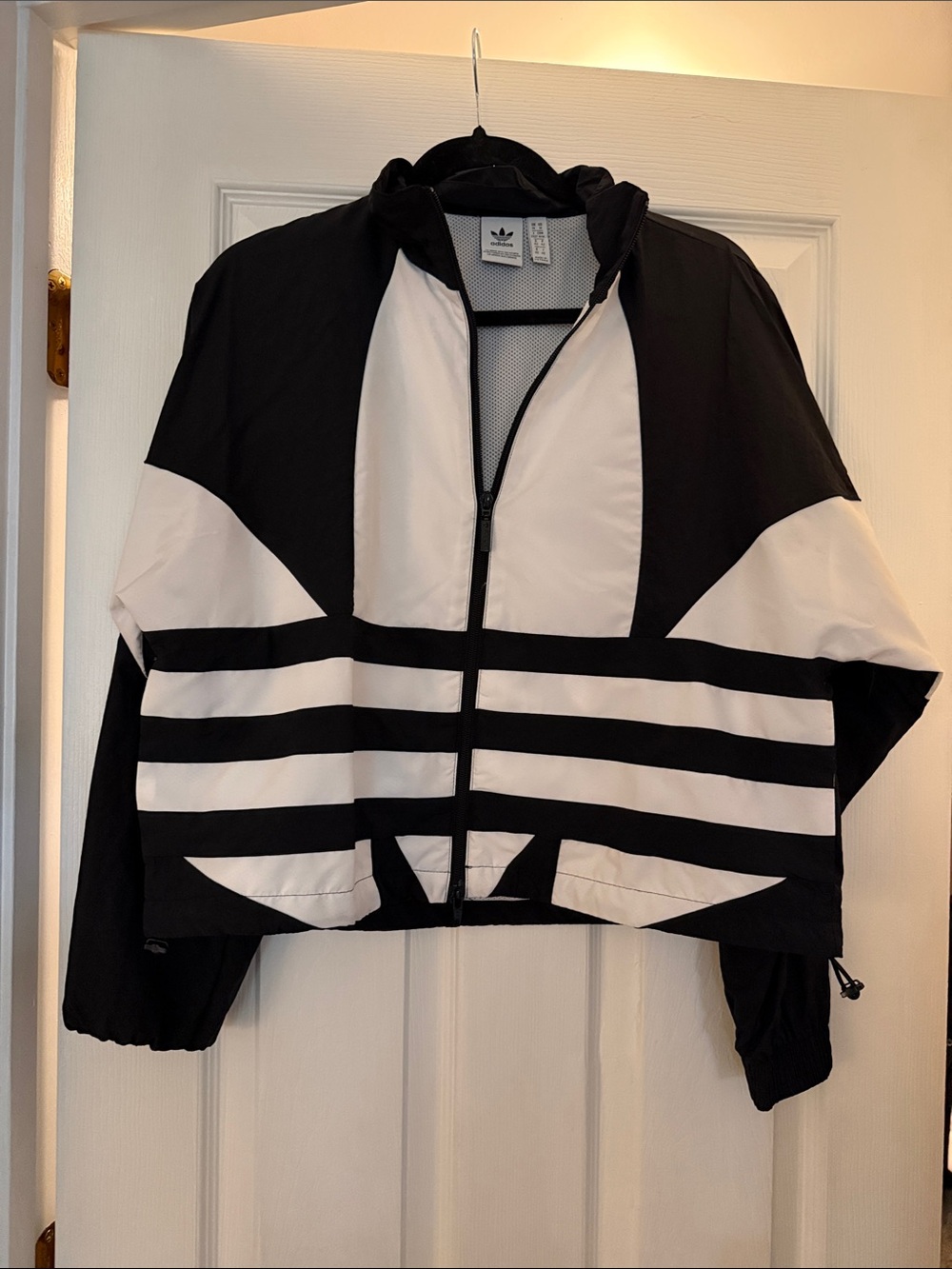 adidas Women’s Black & White winderbreaker Sport Jacket